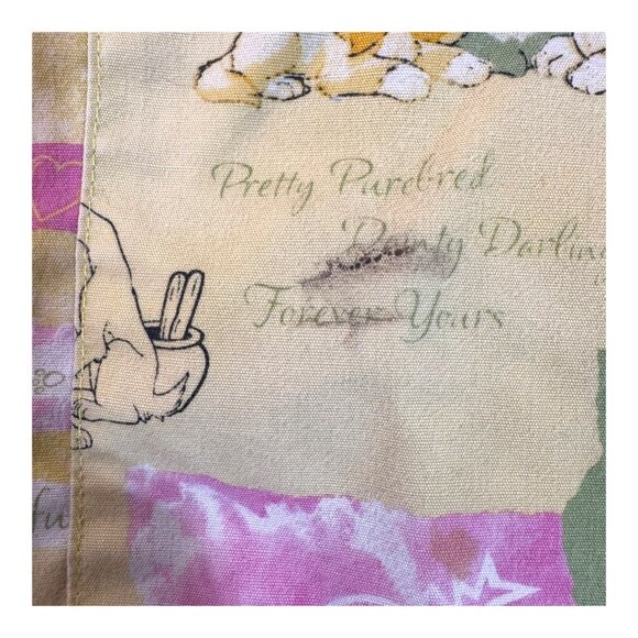 Disney Lady & The Tramp Scrub Top 2X Yellow Pink Green V-Neck Short Sleeve READ - Picture 5 of 6